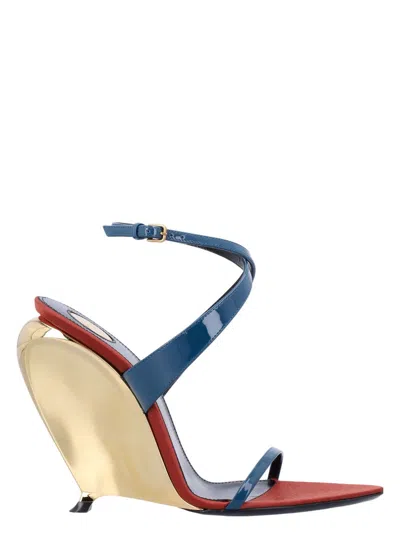 SAINT LAURENT WOMEN'S TALLULAH WEDGES SANDAL | SIZE IT 40 | 8280351TV00 COLOR 4403