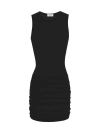 Saint Laurent Tulle Stretch Mini Dress In Black