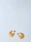 Saint Laurent Teardrop Hoop Metal Earrings In Gold