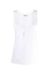 Saint Laurent Semi-sheer Henley Tank Top