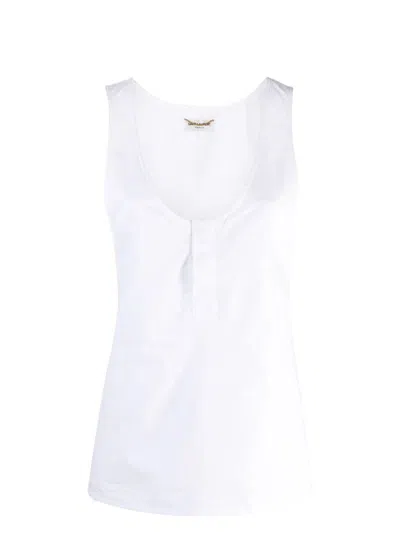 SAINT LAURENT WOMEN'S TOP POPELINE DE COTON EGYPTIEN TOP