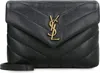 Saint Laurent Loulou Toy Leather Shoulder Bag In Nero