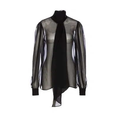 Saint Laurent Women Transparent Shirt