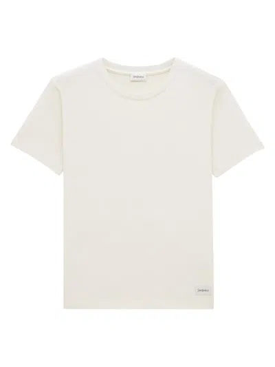 SAINT LAURENT WOMEN'S T-SHIRT WITH SHORT SLEEVE CREWNECK