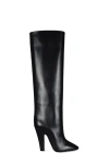 Saint Laurent Knee Boots In Black