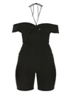Saint Laurent Halterneck Playsuit With Crystals