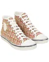Saint Laurent Women's Tweed Bedford Tweed High-top Sneaker (authentic Pre-  Loved) In Multi