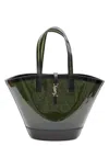 Saint Laurent Women's Two-tone Vinyl And Leather Panier Shopping Bag | 773697fac0x Color 3055