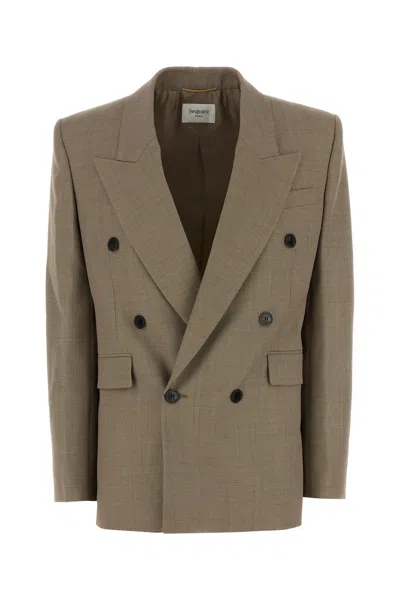 Saint Laurent Women Two Tone Wool Blazer