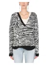 Saint Laurent Women's V Neck Sweater | Size Small | 646427 In Multicolour