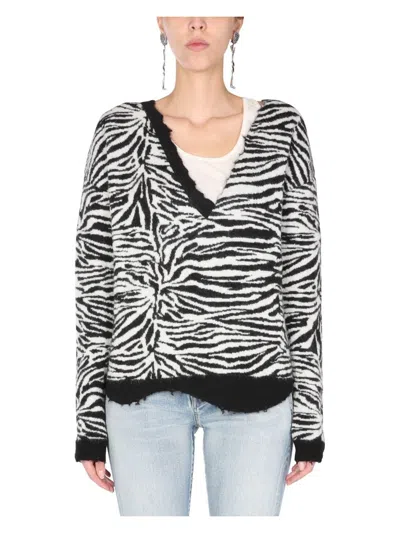 SAINT LAURENT WOMEN'S V NECK SWEATER | SIZE SMALL | 646427