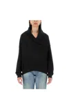 Saint Laurent Cozy Cowl Neck Long Sleeve Top
