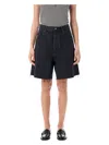 Saint Laurent Denim Frayed Hem Shorts