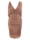 Saint Laurent Woman Short Dress Light Brown Size 6 Cupro In Pink