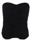 Saint Laurent Strapless Ruched Crepe-jersey Bustier Top