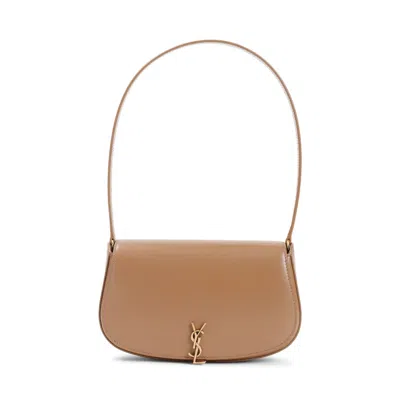 Saint Laurent Demi Lune Hobo Bag In Brown