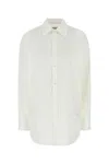 Saint Laurent Camicia In Popeline Bianco  Donna In White