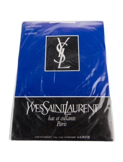 Pre-owned Saint Laurent Women's White Polyester Yves  Stockings