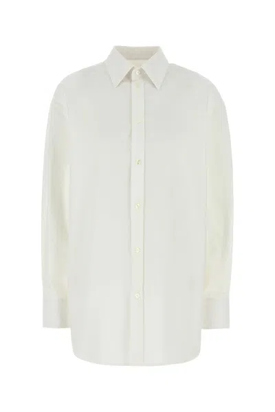 SAINT LAURENT SAINT LAURENT WOMEN WHITE POPLIN SHIRT