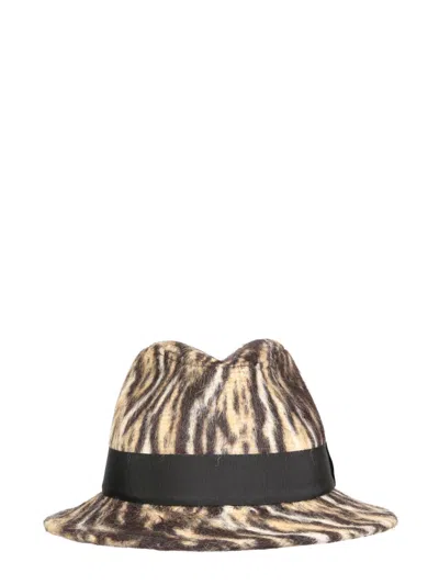 Saint Laurent Women Wide-brimmed Hat In Multicolor
