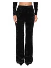Saint Laurent Black Satin Loose Trousers In Black