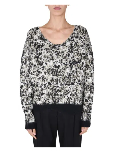 SAINT LAURENT WOMEN'S WIDE NECK SWEATER