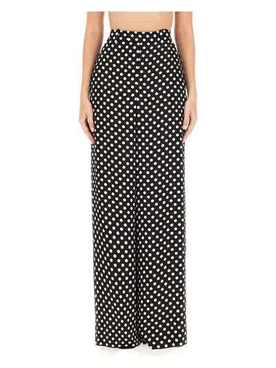 Saint Laurent Women's Wide Pants | Size 38 | 744389 In Multicolour