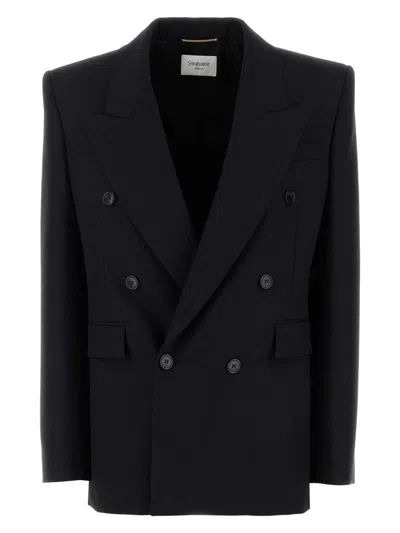SAINT LAURENT WOMEN'S WOOL BLAZER