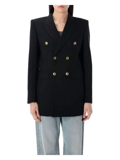 SAINT LAURENT WOMEN'S WOOL GABARDINE JACKET