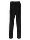 Saint Laurent Pleated Grain De Poudre Wool Straight-leg Pants