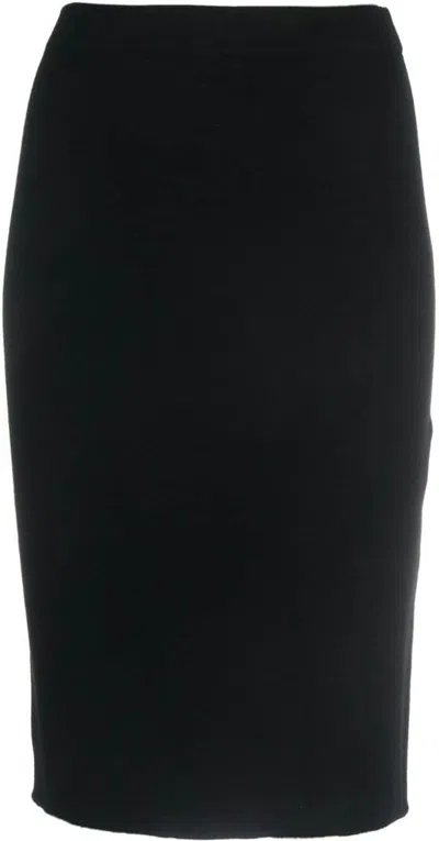 SAINT LAURENT WOMEN'S WOOL PENCIL SKIRT
