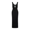 Saint Laurent Wool Tank Dress In Black