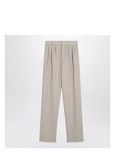Saint Laurent Women's Wool Trousers In Beige