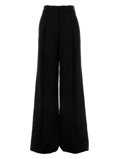 Saint Laurent Women's Wool Wide-leg Pant