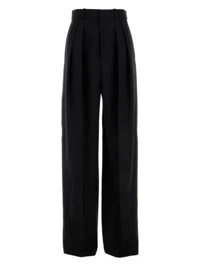 SAINT LAURENT WOMEN'S WOOL WIDE-LEG PANT