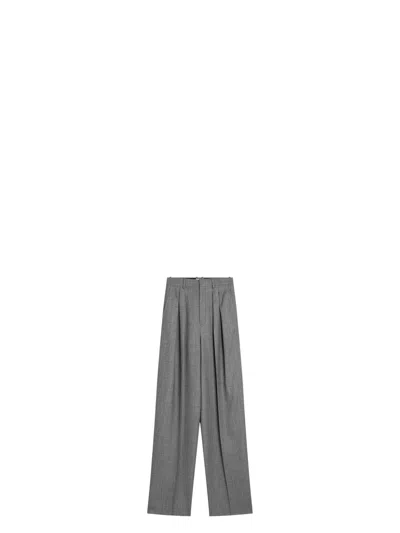 Saint Laurent Women's Wool Wide-leg Trousers