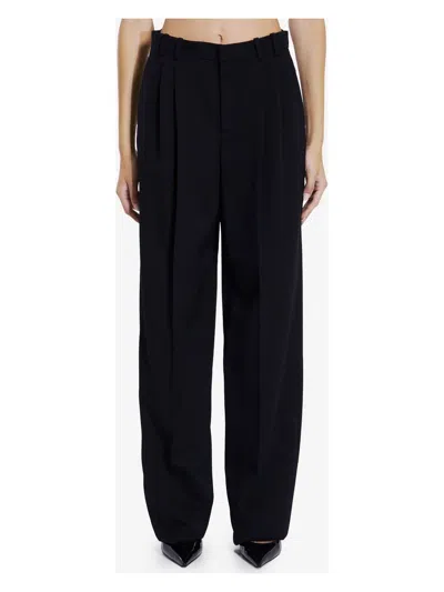 Saint Laurent Women's Wool Wide Trousers