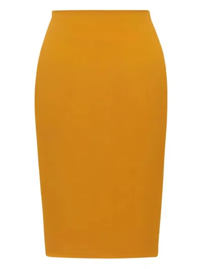 Saint Laurent Women Yellow High-rise Skirt