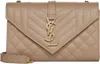 Saint Laurent Women's Ysl Bo Mng Envel S Grain D.pou In N.nud,n.nud,n.nud