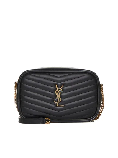 Saint Laurent Women Ysl Logo Leather Camera Mini Bag