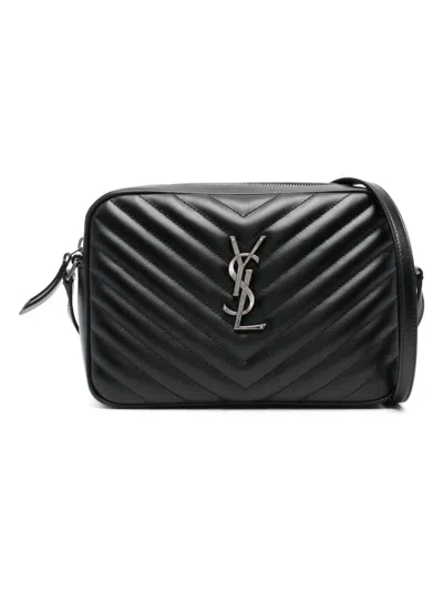 Saint Laurent Women's Ysl Matelassã© Leather Shoulder Bag In Black