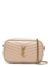 Saint Laurent Women's Ysl M.bag Mono Vitello Piumott In Darkbeige