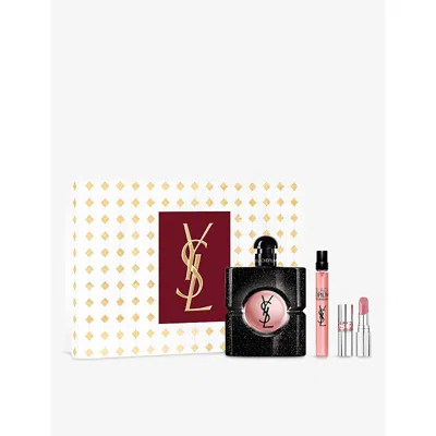 Saint Laurent Womens Black Opium Eau De Parfum & Mini Loveshine Gift Set In Transparent