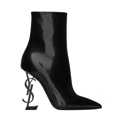 Saint Laurent Womens Black Opyum Ankle Boots