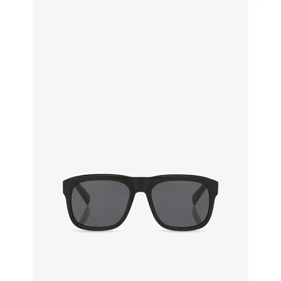 Saint Laurent Womens Black Sl 558 Square-frame Acetate Sunglasses