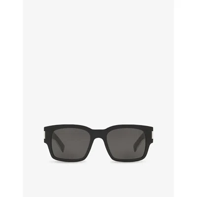 Saint Laurent Womens Black Sl 617 Square-frame Acetate Sunglasses