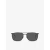 Saint Laurent Womens Sl796 Vincent Pilot-frame Metal Sunglasses Black In Black