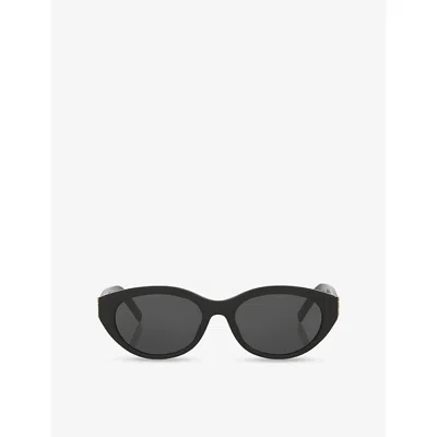Saint Laurent Womens Black Slm148 Cat Eye-frame Acetate Sunglasses