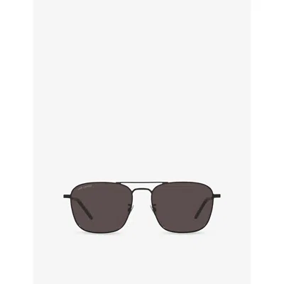 Saint Laurent Womens Ys000192 Sl 309 Square-frame Metal Sunglasses Black