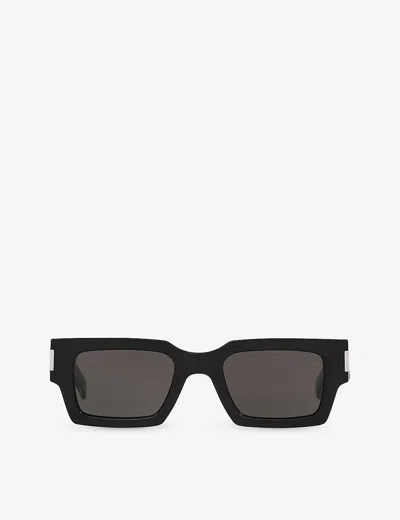 Saint Laurent Rectangular Sunglasses In Black